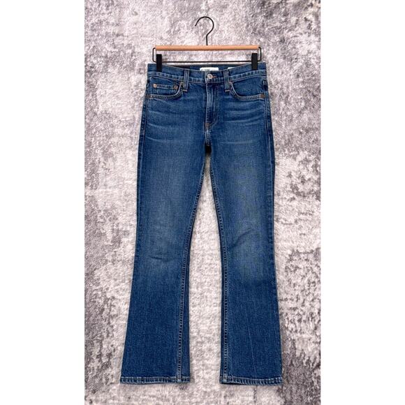 Re/Done Jeans 25 Womens Comfort Stretch Mid Rise Kick Flare